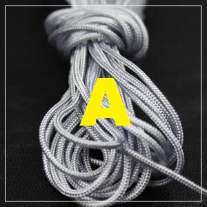 Macrame Cord - 1mm Silver